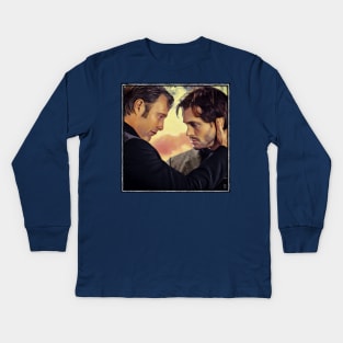 Hannibal and Will Hannigram Sunset Kids Long Sleeve T-Shirt